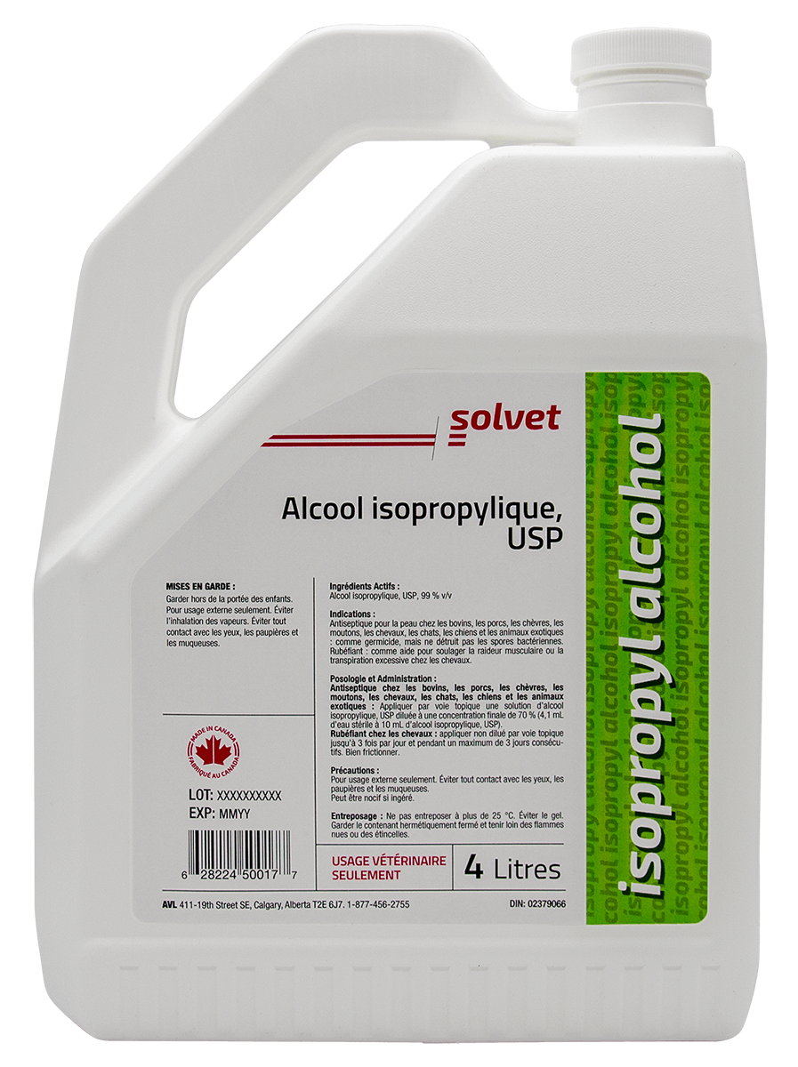 L'alcool isopropylique 99%, USP - Solvet